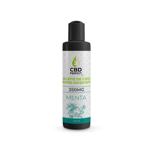 aceite cbd para masajes menta