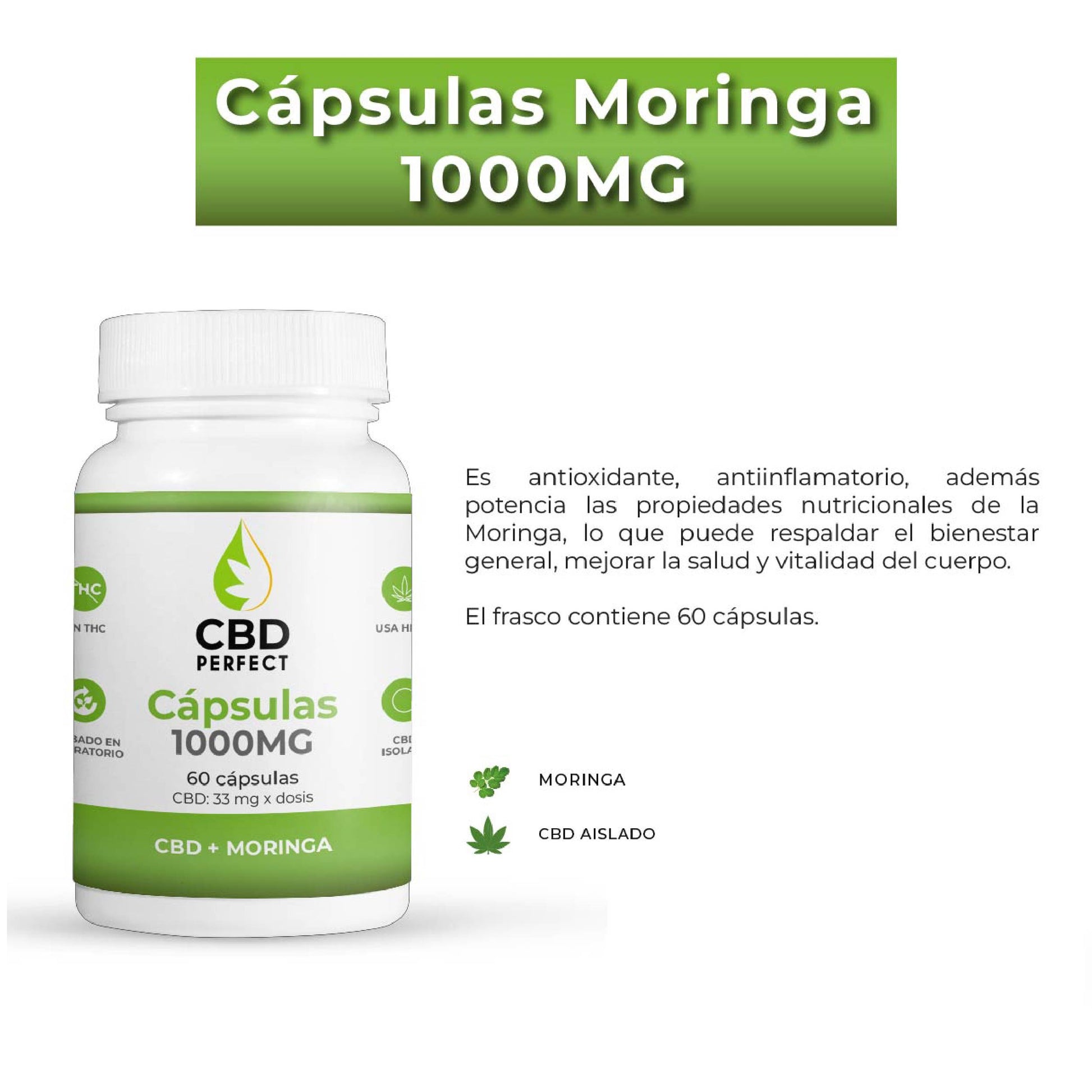 capsulas CBD moringa 1000mg spec