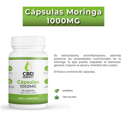 capsulas CBD moringa 1000mg spec