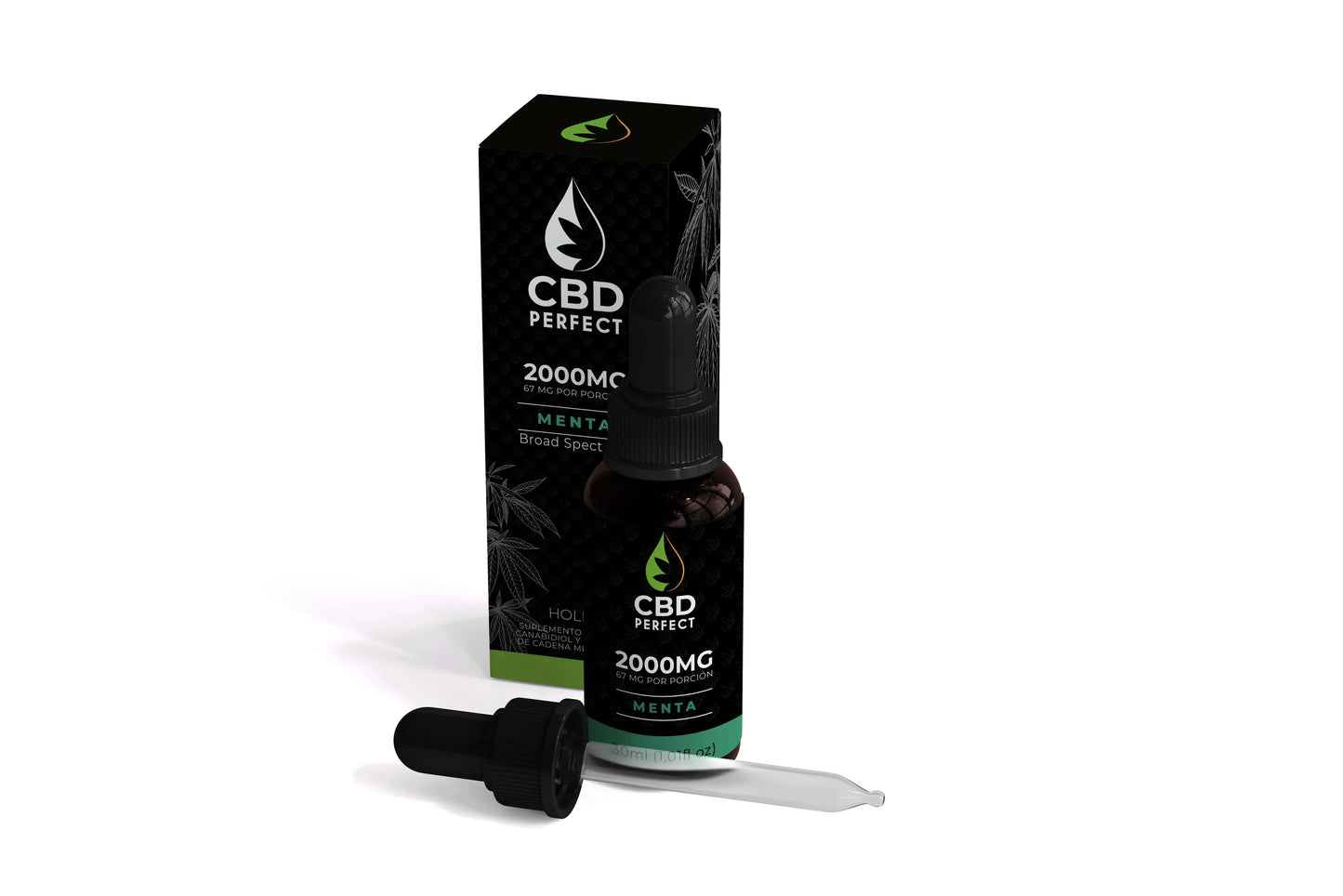 gotero de cbd 2000 mg sabor menta
