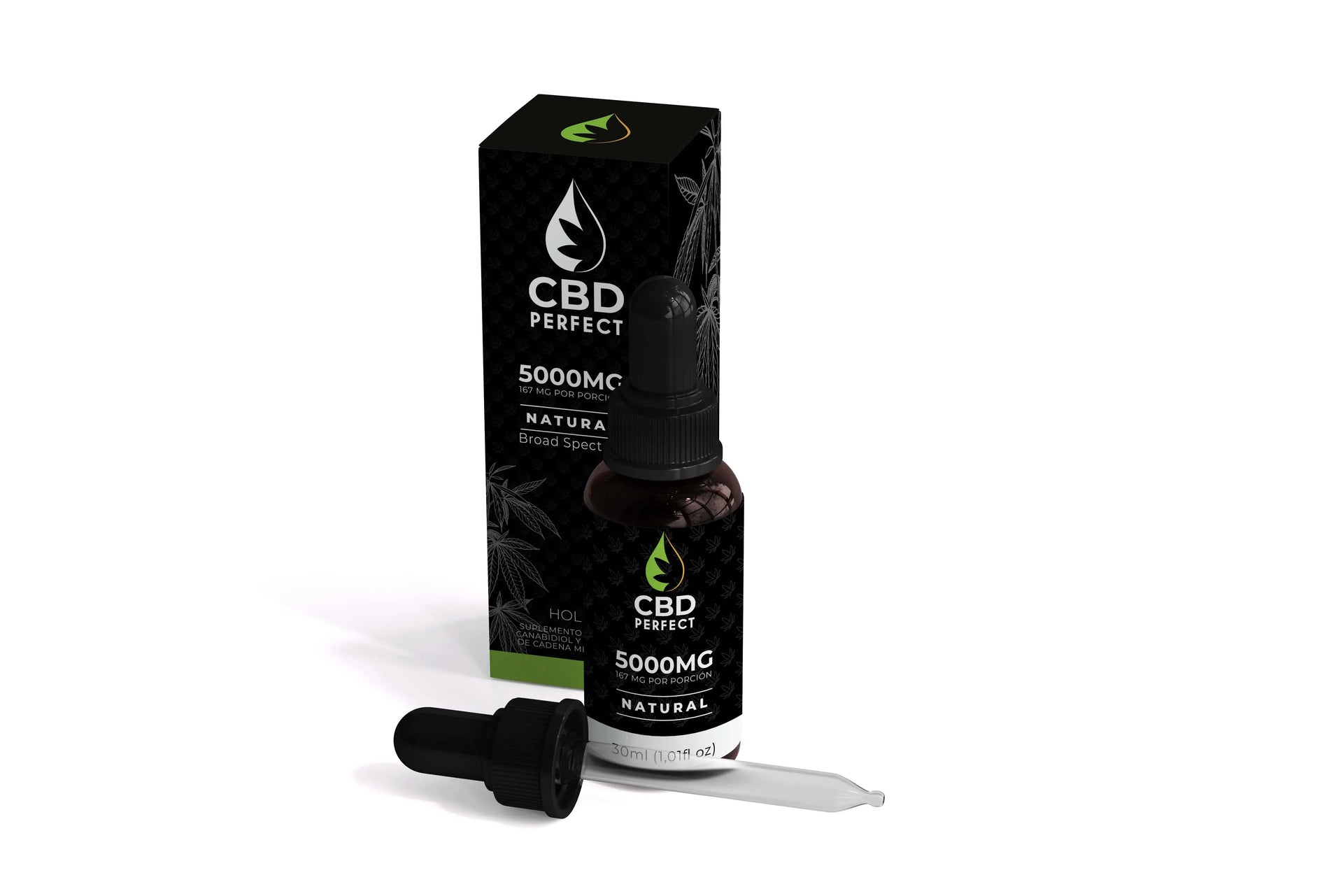 CBD Oil 5000MG | Broad Spectrum Natural, Mint and Orange Flavor